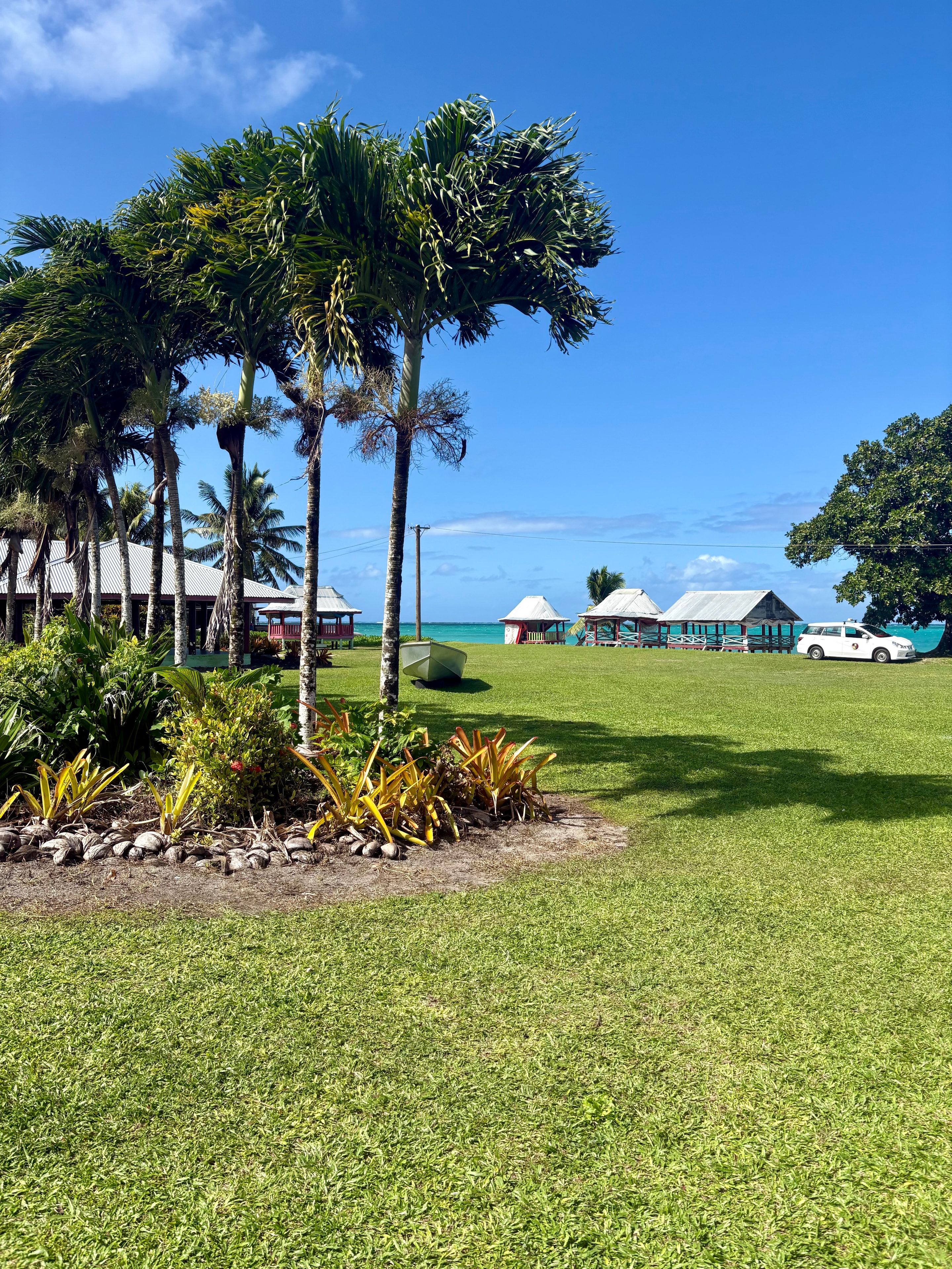 The lagoon at Vaiula Beach Fales