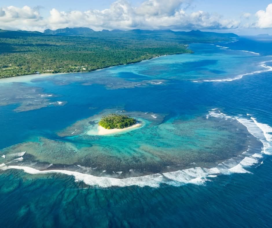 Snorkeling in the crystal clear waters of Samoa